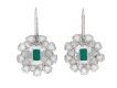 Colombian emerald and diamond earrings hatton garden