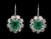 Colombian emerald and diamond earrings hatton garden