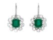 Colombian emerald and diamond earrings hatton garden