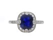 Edwardian Royal Blue Burmese sapphire diamond ring hatton garden