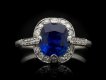 Edwardian Royal Blue Burmese sapphire diamond ring hatton garden