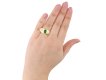 Vintage Colombian emerald diamond three stone ring hatton garden
