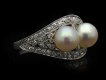 antique natural pearl diamond two stone ring hatton garden