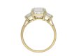 Asscher cut diamond flanked solitaire ring hatton garden