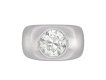 Old cut diamond gypsy ring, circa 1980