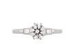 Art Deco diamond flanked solitaire ring, circa 1935 hatton garden