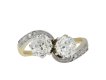 Edwardian diamond crossover ring hatton garden