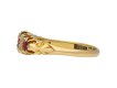 E & F Bauer ruby and diamond three stone ring hatton garden