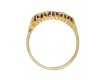 E & F Bauer ruby and diamond three stone ring hatton garden