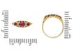 E & F Bauer ruby and diamond three stone ring hatton garden
