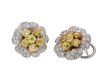 Fancy colour diamond cluster earrings hatton garden