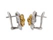 Fancy colour diamond cluster earrings hatton garden