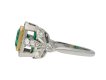 Colombian emerald and diamond cluster ring hatton garden