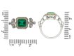 Colombian emerald and diamond cluster ring hatton garden