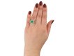Colombian emerald and diamond cluster ring hatton garden