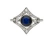 Art Deco sapphire and diamond ring hatton garden