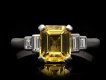 Yellow Ceylon sapphire and diamond ring hatton garden