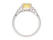 Yellow Ceylon sapphire and diamond ring hatton garden