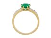 Colombian emerald diamond flanked solitaire ring hatton garden