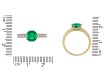 Colombian emerald diamond flanked solitaire ring hatton garden