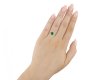 Colombian emerald diamond flanked solitaire ring hatton garden