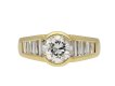 Vintage diamond flanked solitaire ring hatton garden