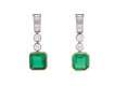 Colombian emerald and diamond drop earrings Italian hatton garden