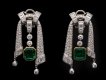 Pederzani Colombian emerald diamond drop earrings hatton garden