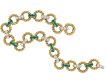 Boucheron Diamond and Emerald bracelet, French, circa 1970.