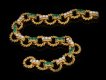 Boucheron Diamond and Emerald bracelet, French, circa 1970.