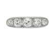 Edwardian diamond five stone ring, circa 1910. Hatton Garden 