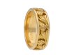 Carved floral wedding band, English, 1959. Hatton Garden