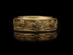 Carved floral wedding band, English, 1959. Hatton Garden