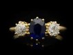 Edwardian sapphire and diamond three stone ring hatton garden
