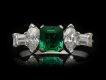 Colombian emerald and diamond ring, circa 1950. Hatton Garden