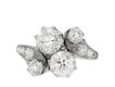 Belle Epoque diamond cross over ring, French, circa 1905. Hatton Garden