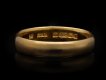 Yellow gold wedding band, English, 1958 hatton garden