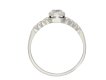 Art Deco diamond flanked solitaire ring hatton garden