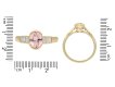 Pink Ceylon sapphire and diamond flanked solitaire ring, circa 1970. Hatton Garden