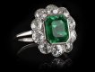 Cartier Colombian Emerald and Diamond Cluster Ring hatton garden