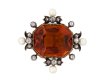 Citrine, pearl & diamond brooch, circa 1860 hatton garden