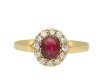 Victorian ruby and diamond coronet cluster ring, circa 1900. Hatton Garden