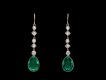 Colombian Emerald and Diamond Drop Earrings, Circa 1910. Hatton Garden