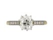 Edwardian old mine diamond flanked solitaire ring hatton garden