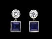 Royal Blue Burmese Sapphire and Diamond earrings, circa 1925. Hatton Garden