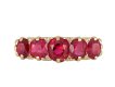 Burmese ruby five stone ring, circa 1880 hatton garden