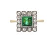 Colombian emerald and diamond cluster ring hatton garden