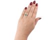 Colombian emerald and diamond cluster ring hatton garden