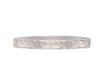 Platinum engraved wedding band, circa 1925. Hatton Garden