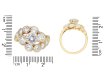 Vintage diamond cluster ring, French, circa 1970. Hatton Garden